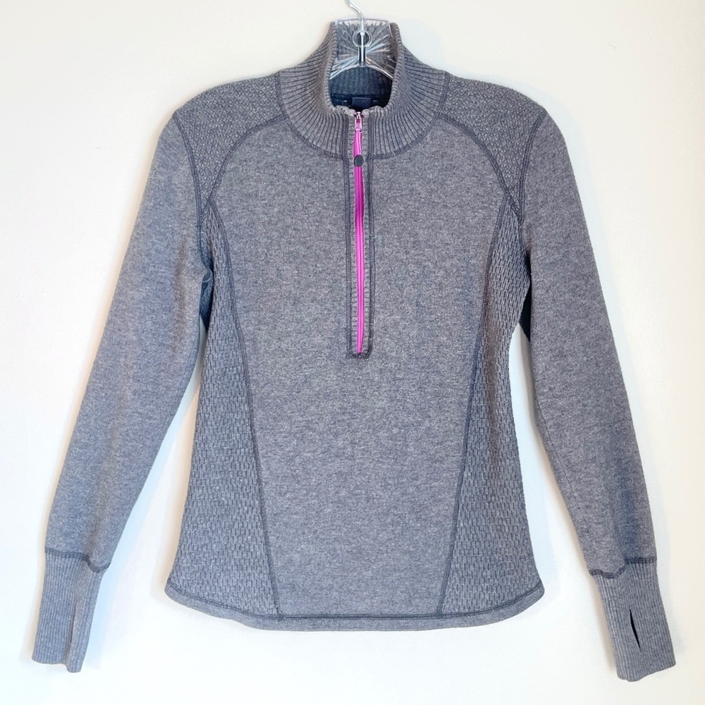 Eddie Bauer Women’s Small Gray Quarter Zip Athletic Pullover